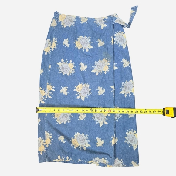 Vintage Floral Blue Sarong‎ Wrap - Picture 4 of 5